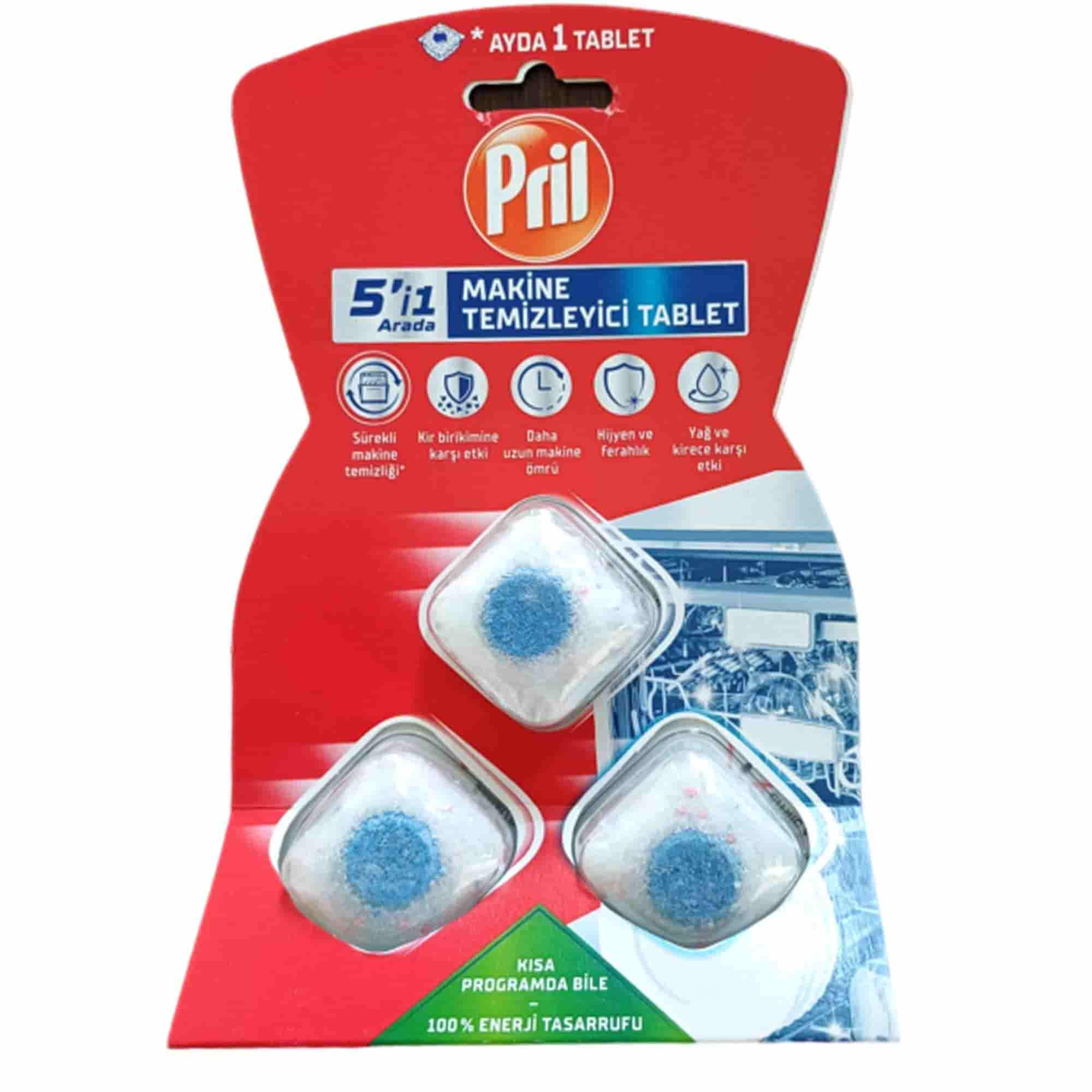 comp (1) قرص جرمگیر ماشین ظرفشویی پریل 3 عددی (Prill Dishwasher Machine Cleaner) - Image 1
