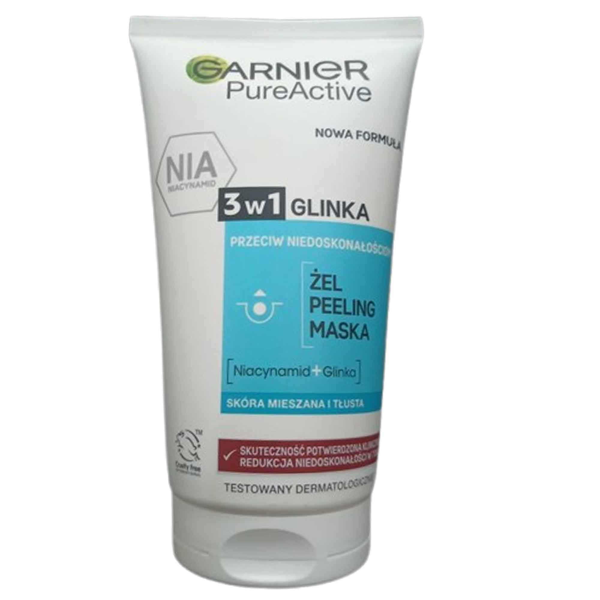 GARNIER PureActive ماسک صورت سه کاره گارنیر مدل Saf & Temiz مناسب پوست مختلط و چرب حجم 150 میل